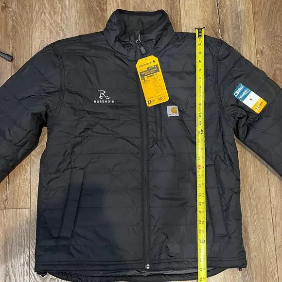 CARHARTT Men's Rain Defender Gilliam Jacket Size M In Black - Picture 6 of 11